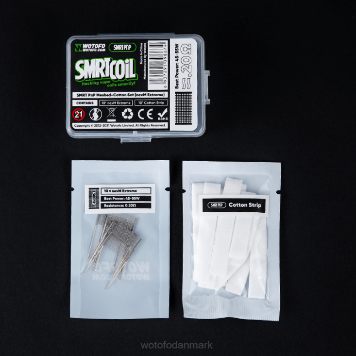 Wotofo SMRT pnp mesh-bomuldssæt nexmesh ekstrem - Wotofo Danmark 880BD340