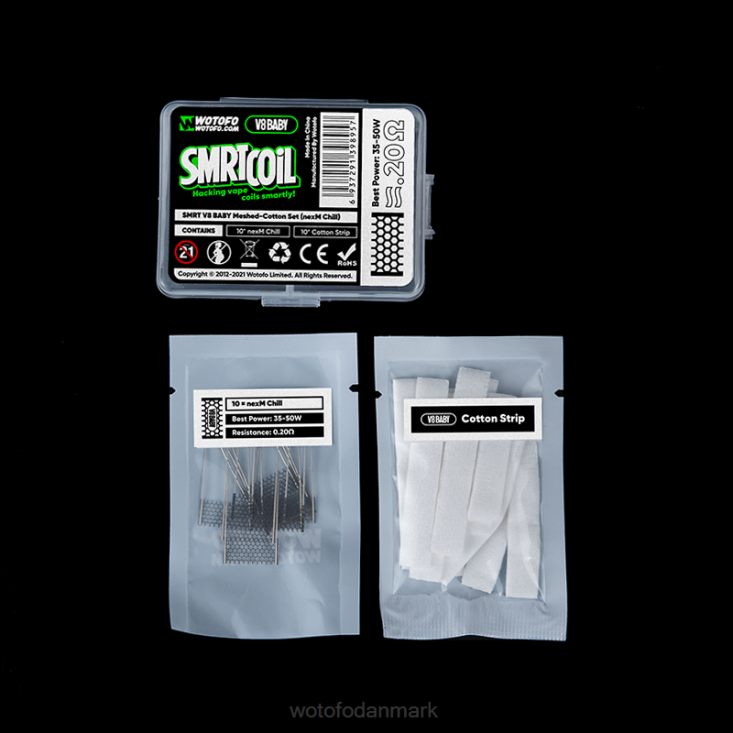 Wotofo SMRT v8 baby mesh-bomuldssæt nexmesh chill - Wotofo København 880BD352