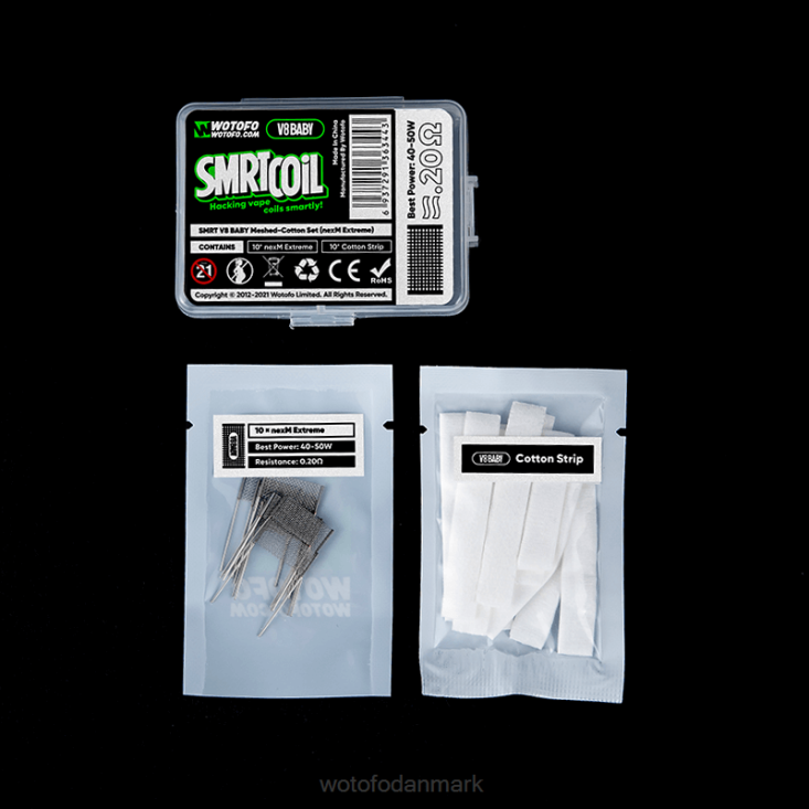 Wotofo SMRT v8 baby mesh-bomuldssæt nexmesh chill - Wotofo København 880BD352