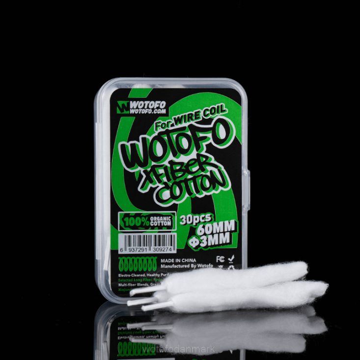 Wotofo xfiber bomuld 3 mm-30 stk tyk - Wotofo shop 880BD316