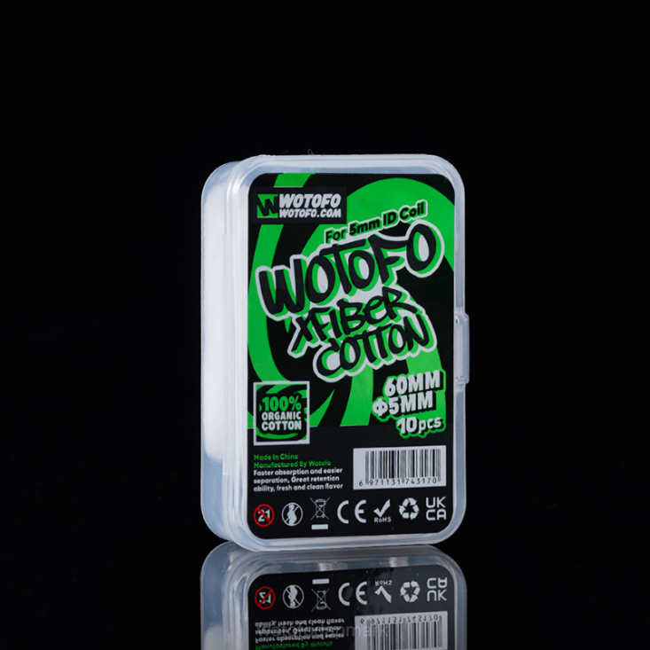 Wotofo xfiber bomuld til id coil 5 mm tyk 10 stk - Wotofo vape review 880BD348